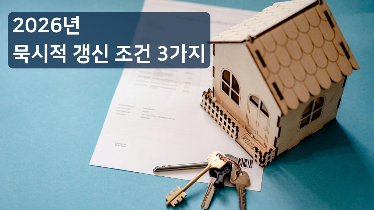 2026년 주택임대차 묵시적 갱신 조건 및 해지 방법 안내